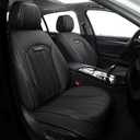 Car Seat Covers Full Set, Leather Seat Cover for Cars, 5 Seats Waterproof Automotive Seat Covers Fit Toyota Rav4 Camry Corolla Cruze CRV Accord, Black