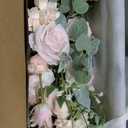 Ling's moment Blush Pink Bridal Bouquet Cascading, Coral Wedding Bouquets for Bride, 15 Inch Free Form Artificial Wedding Flower Bouquet