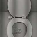 KOHLER Stonewood Quiet-Close, Round Toilet Seat Soft Close, Durable Wood, Easy Installation, Universal Fit, Home Essentials, White Finish, K-20467-0