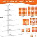 7 Tier Large Cupcake Stand, Square Cupcake Stand for 150 Cupcakes, Tiered Cupcake Holder Stand, Clear Acrylic Cup Cake Tower Stand, Dessert Table Display Set for Gatherings and Celebrations