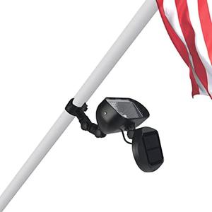 enrybia Solar Powered Flagpole Light, 4 Ultra Bright LED, 360 Adjustable, IP65 Waterproof, Suitable for 1-1.5' Flagpoles
