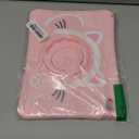 Wazzasoft for iPad A16 Case/10th Generation Case - Soft Silicone Tablet Cover for iPad 11th 11 Inch/10th 10.9 Inch Funda Girls Women 3D Cartoon Cute Cat Kitten with Rotating Stand & Strap (Pink)