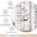 Glawry Bible Verse Shower Curtain Starfish Seashells Ocean Beach Coastal Christian Scripture Navy Blue Bathroom Inspirational Quotes 60Wx72L Inches Bath Accessories Art Home Decor Fabric 12 Pack Hook