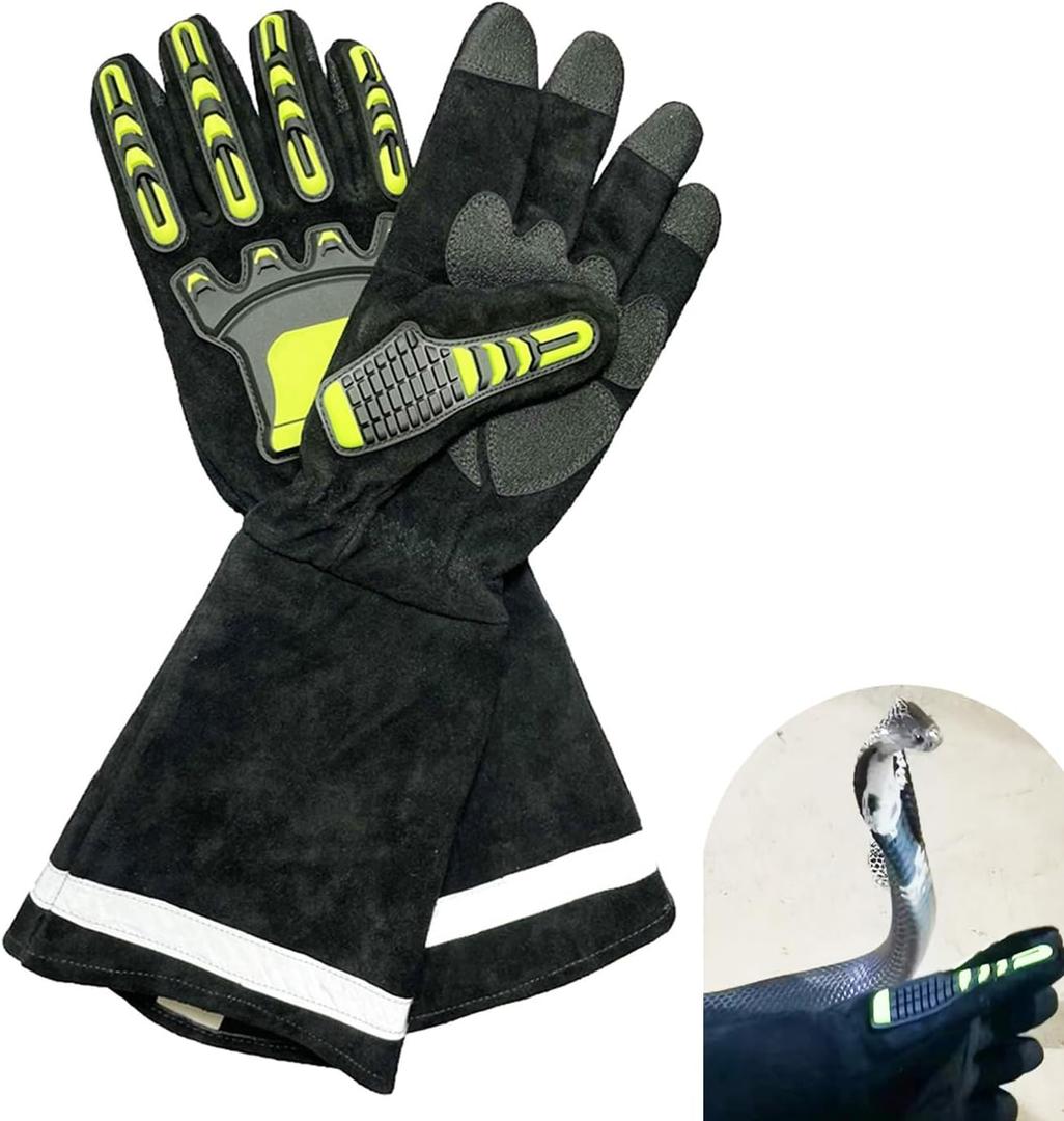 Snake Bite Proof Gloves Dexterous Animal Handling Tool Full Cover Kevlar material Reinforced Puncture Protection For Rattlesnake Cobra Pets Dogs Cats Reptiles, One Size