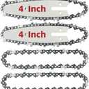 JINFFR 4 Pieces 6 Inch Chainsaw Chain, Replacement Chains for 6 Inch Cordless Electric Portable Mini Chainsaw, Chains Fit for 6" Mini Chainsaws -37 Drive Links