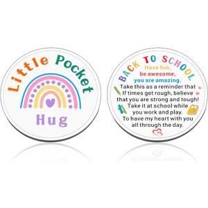 First Day of Kindergarten School Gift for Daughter Son, Back to School Gifts for Kids Students, Schools Stuff Pocket Hug Token, Back to Schools Essentials Gifts for Girls Boys, SCHOOL Supplies for Kid