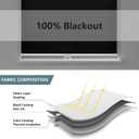 Cordless Roller Shades Blackout Blinds for Windows Room Darkening Rolled Up Shades with Spring System, UV Protection Window Shades Door Blinds for Home and Office (21" W x 72" H, Black)