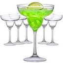 Amazing Abby - Peggy - 18-Ounce Plastic Margarita Glasses (Set of 6), Plastic Cocktail Glasses, Reusable, BPA-Free, Shatter-Proof, Dishwasher-Safe, Perfect for Poolside, Outdoors, Camping, and More