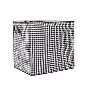 LOEISMZS Houndstooth Storage Bags, Quilt Storage, Wardrobe Organizer, Multi-Purpose, Non-Woven Fabric, Brown, 180L One zipper may be faulty