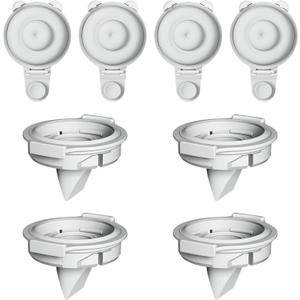 8PC Upgraded M9 Breast Pump Replacement Part, Including 4pcs Duckbill Valve and 4pcs Double-Layed Diaphragms for Momcozy Upgraded Mobile Flow | Upgraded M9, Valve, Diaphragms, 8PC Gray