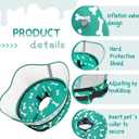 Supet Raised Inflatable Dog Cone Collar to Stop Licking, Soft Dog Cone Alternative After Surgery, Pet Neck Donut Collar for Medium Dogs,Size Medium