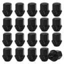 M14x1.5 Wheel Lug Nuts, 7/8" Hex Lug Nut Set of 20, Closed End One-Piece Lugnuts, Factory Style Acorn Seat Lug Nut Compatible with Ford Mustang 2015-2021, Grand Cherokee, Wrangler, Black