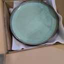 vancasso Plates and Bowls Sets, 22 Pieces Stoneware Dinnerware Sets for 8, Kitchen Dish Set Mircowave and Dishwasher Safe Ceramic Dishware, Turf Green, Series AMBER