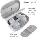 Wearable Breast Pump Case, Hard Shell Breast Pump Bag with Removable Tray, Watertight Breast Pump Storage Bag Compatible with Most of Wearable Breast Pumps, Holds 2 Pumps