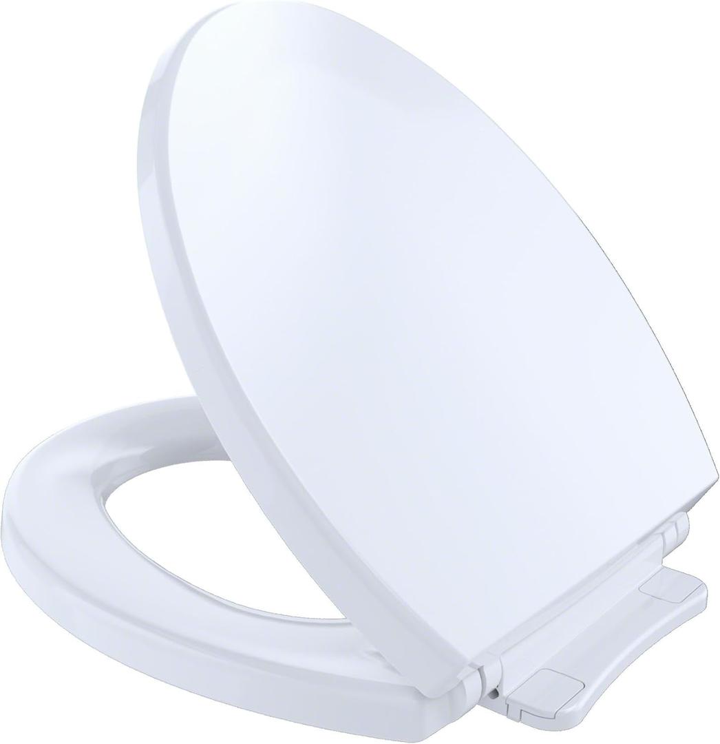 TOTO SoftCloseSlow Close Round Toilet Seat and Lid,Cotton White - SS113#01