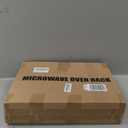 loyalKBS Expandable Microwave Stand Countertop, Heavy Duty Over Microwave Shelf Countertop, 2 Tier Metal Microwave Oven Rack Shelf for Kitchen Tabletop with 4 Hooks,Holds 160lb,Height Adjustable,White