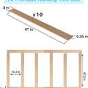 94.5in x 47.2 in MDF Board and Batten Wall Panel Kit Premade Wainscoting Panels Decorative WallAccent Wall Panel for Kitchen Bedroom Living Room Home Decor Covers (94.5"L x 47.2"W)