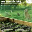 3x50 FT Temporary Fence for Backyard,Temporary Fence with with 9 Fiberglass Posts,Windbreak Rope,Ground Peg,Plastic Garden Fence,Safety Barrier Fence Roll for Backyard Outdoor Animal Protect