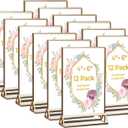 12 Pack Acrylic Sign Holder 4x6 Gold Frames, Wedding Table Number Holders Double Sided Vertical Clear Display Stand, Picture Holders for Tables, Menus, Flyers, Party and Office Decor