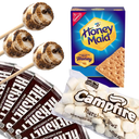 112Piece S’mores Kit – Makes 24 S’mores – Includes 30” Birch Roasting Sticks, Graham Crackers, Chocolate & Marshmallows – Great for Camping, Bonfires, Parties BB: 06/26
