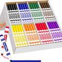 Aigybobo 200 Count Washable Markers Bulk, 8 Assorted Colors, Broad Line Conical Tip Coloring Marker for Kids, Markers Bulk Pack for Classroom, School Art Supplies & Back to School Supplies