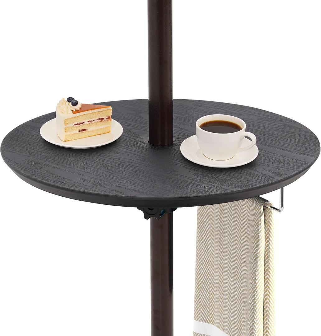 Sundale Outdoor Adjustable Umbrella Table, 20'' Portable Round Umbrella Table Tray for 1.5ft Patio Umbrella Pole, 20-in
