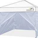 10x10 ft Canopy Sidewalls, 4 PCs Canopy Walls with Door for Pop Up Canopy Tent, Sun Protection and Waterproof, White(Sidewall Only)