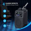 LEKATO Mini Electric Guitar Amp 5W, Portable Guitar Amp Bluetooth with Built-in 4 Effects, Clean Distortion Overdrive Reverb, Rechargeable Small Amplifier for Practice, Black (JA-05G)