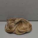 Aisaide Ombre Platinum Brown Highlight Wig with Bangs Long Wavy Layered Wig with Curtain Bangs for White Black Women,Synthetic Ombre Light Brown Layered Long Wavy Shaggy for Women 24inch