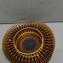 Teapot Warmer, Aluminum Tea Warmer with Wooden Base, Candle Heater for Heating Tea, Coffee, Milk, Food,Camping and Traveling, Universal Teapot Heater (Large-with Wooden Base)