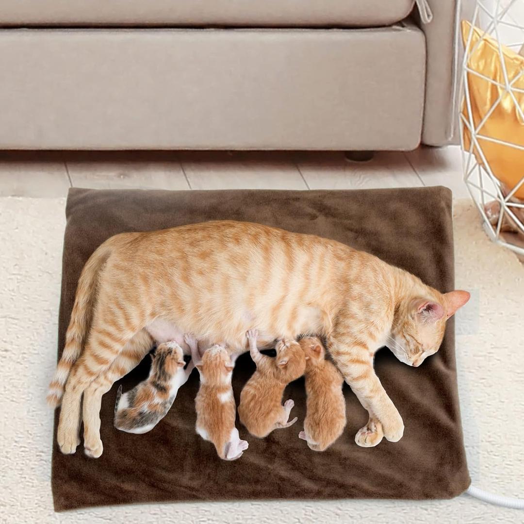 NAMOTEK Pet Heating Pad, Safe Electric Heating Pad for Dogs and Cats Indoor Warming Pad with Auto Constant Temperature 15.7" x 12" (15.7"x12")