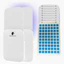 Flying Insect Trap Indoor - Plug-in Fly Catcher and Killers Includes Refills for House Flies, Fruit Flies, Gnats,and Moths, Bug Light Killer, Cover up to 600 ft, Off-White, 2 Traps + 8 Refills