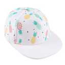 Peecabe Toddler Baseball Hat Novelty Boy Girl Sun Cap Flat Brim Kid Baseball Hats 6M-8Y (White Pineapple, 6-24 Months)