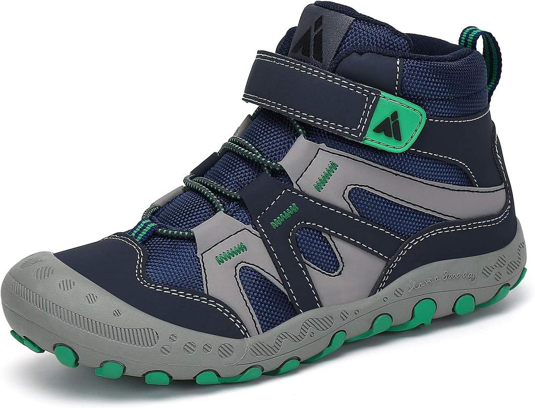 Mishansha Unisex-Child Anti-Collision Non-Slip Hiking Boots Outdoor Trekking Shoes (12.5 Little Kid, Dark Blue)