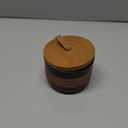 Miamolo Small Ceramic Jar with Lid, Coffee Container Kitchen Food Storage Jars for Spice Sugar Tea Bag Matcha Container Airtight, Stacairtightkable Decorative Jars for Countertop, Black & 5 fl.oz