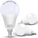 E12 100W Equivalent LED Candelabra Bulbs, E12 A19 A60 LED Ceiling Fixtures Light Bulbs 6000K Daylight White, Bright Small Candelabra Screw Base Globe Shape Chandelier Bulbs 10W 1200lm, Non Dimmable