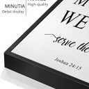 KUVIOKE Bible Inspirational Framed Wall Art Joshua 24:15 As for Me and My House We Will Serve The Lord Positive Rustic Prints Office Home Ready to Hang 8x10in (Black Framed)