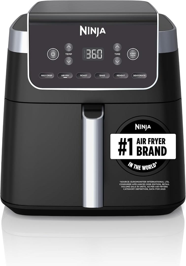 Ninja Air Fryer XL with MaxCrisp, 6.5 Qt, 6-in-1, Grey, AF181
