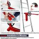Hoisting Wheel with Long Handle 500Lbs Ladder Hoist Pulley System