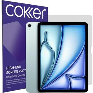 COKER 2 Pack Paperfeel Screen Protector for iPad Air 11 inch M3. Matte Anti-Glare Anti-Scratch, Anti-Fingerprint, Anti-Shatter, Blue Light Block, Smooth as Silk, Write Like on Paper, Easy Install