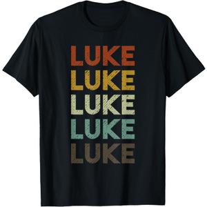 Vintage Retro Luke First Name T-Shirt, Small