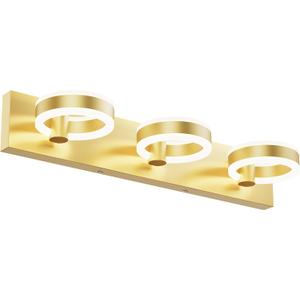 3 Light Bathroom Vanity Light Metallic Gold Vanity Light Acrylic LED Up and Down Dimmable Lighting 24 inch Bathroom Light Fixtures