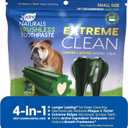 Ark Naturals Extreme Clean Brushless Toothpaste for Small Breeds, 12 oz Bag, Long-Lasting Dog Dental Chew with Toothpaste Center, Freshens Breath, Reduces Plaque & Tartar