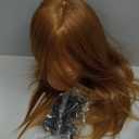 26"-28" Light Auburn Hair Mannequin Head Practicing Braiding, Cosmetology Mannequin Head with Hair for Styling, Training Doll Head for Group Practice Braids Skills and Have Fun