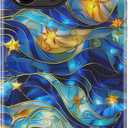 for iPhone 15 Pro Max Case - Wireless Charging Compatible - Dual-Layer Hard Shell + Silicone Cover - Shockproof Protective Phone Case with Stylish Designs for Women - Abstract Bule Gold Water