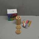 Wooden Montessori Baby Toddler Toys: 3 in 1 Learning Fine Motor Skills Juguetes, Educational Color Sorting Fidget Sensory Toys for Toddlers Boys Girls Gifts Object Permanence Cause and Effect