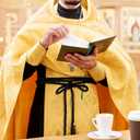 153 Inch Cincture Clergy Rope Monks Religious Rites Celebrating Masses Alba Robes Vestments Ceremonial Decor of Christian Denominations for Priest Deacon Altar Server(Black, Tassel)