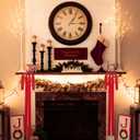 10pcs Red Large Velvet Christmas Bows for Xmas Tree Wreath, Garland, Swag, Staircase,Wedding Indoor Outdoor Home Decor (15 * 24 inch,Width of 1inch)