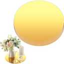 Thyle 12 Pcs 12 Inch Acrylic Round Mirror for Table Centerpieces Circle Mirror Candle Plates for Wall Wedding Table Centerpieces for Christmas Party Decor, Thickness 1 mm (Gold)