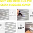 Clear PVC Suitcase Cover Protectors Transparent Luggage Cover Waterproof Wheeled Suitcase Dust Covers Dustproof Travel Luggage Sleeve Protector (28")